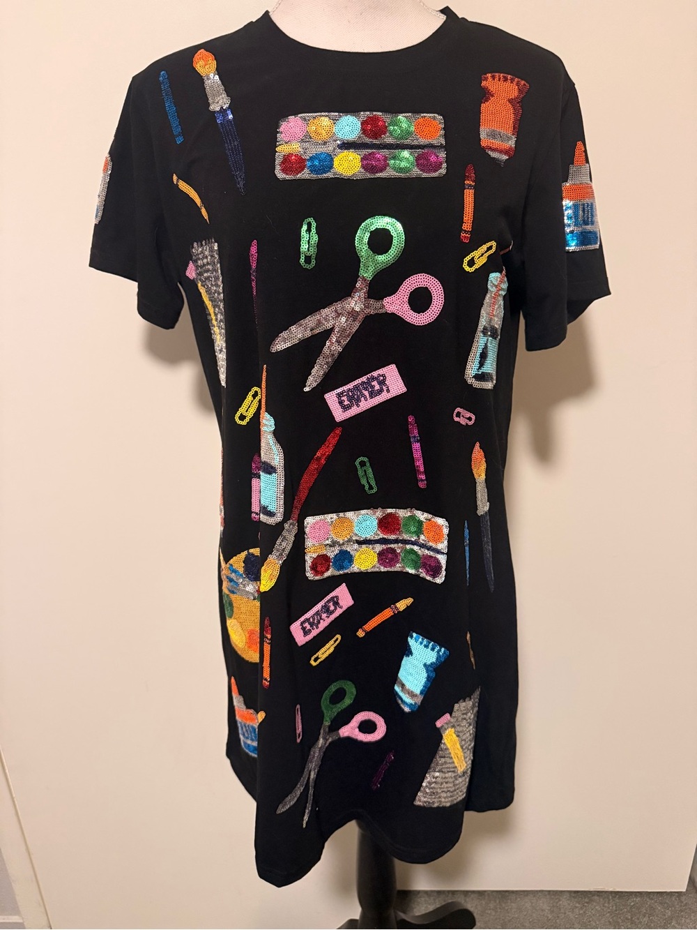 Queen of Sparkles Teacher School Supply Dress Size M.